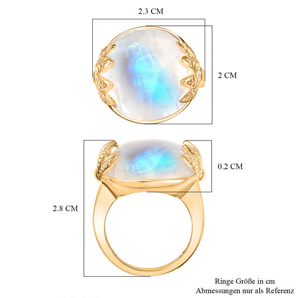 Regenbogen Mondstein Ring - 20,27 ct. image number 7