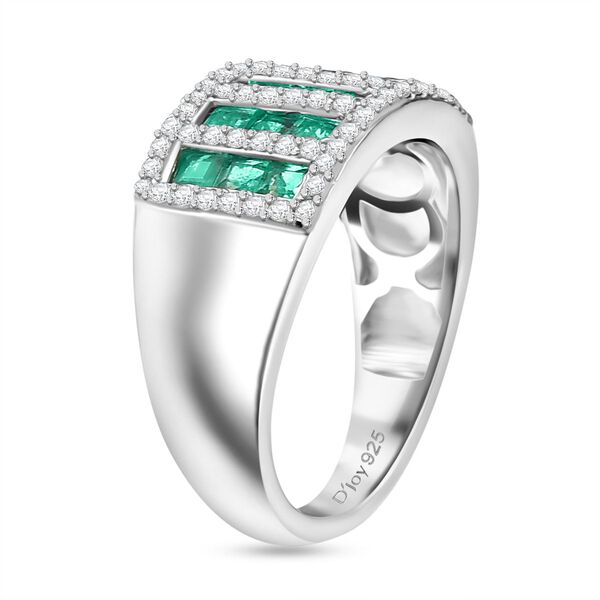 D&rsquo;Joy Kagem sambischer Smaragd und Zirkon Ring - 1,39 ct. image number 5