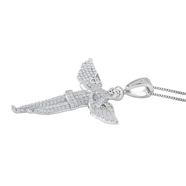 Moissanit Anh&auml;nger mit Kette ca. 45 cm, 925 Silber rhodiniert ca. 1.99 ct image number 4