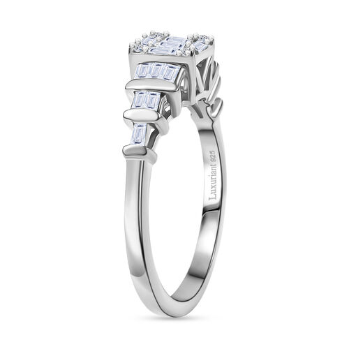 Lab Grown Diamant SI Ring 925 Silber rhodiniert (Größe 17.00) ca. 0,50 ct image number 4