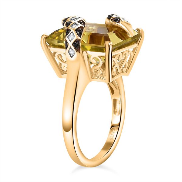 GP Italian Garden Kollektion - Ouro Verde Quarz, Zirkon, schwarzer Spinell und Kanchanaburi blauer Saphir-Ring - 11,66 ct. image number 5