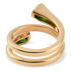 Natürlicher Chromdiopsid Ring 925 Silber vergoldet  ca. 0,98 ct image number 5