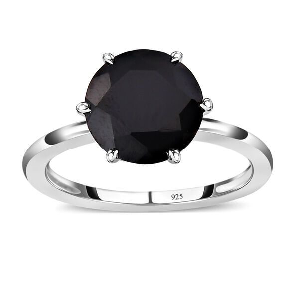 Schwarzer Spinell Ring, 925 Silber,  (Gr&ouml;&szlig;e 16.00) ca. 3.31 ct image number 4