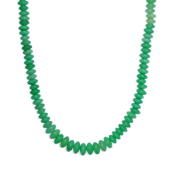 Gr&uuml;ne Aventurin Halskette, 45 cm - 220 ct.