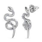 LUXURIANT DIAMOND - Lab Grown Diamant SI-GH Schlangen Ohrringe 925 Silber rhodiniert ca. 0.33 ct