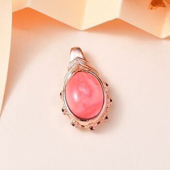 AAA Oregon Pfirsich Opal und Mosambik Granat Anh&auml;nger - 4,07 ct.