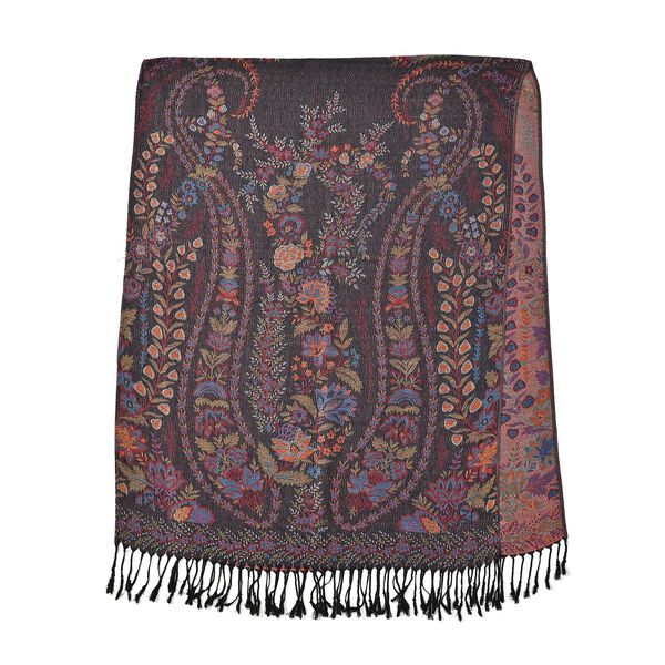 Schal mit Blumenmuster in rot image number 2