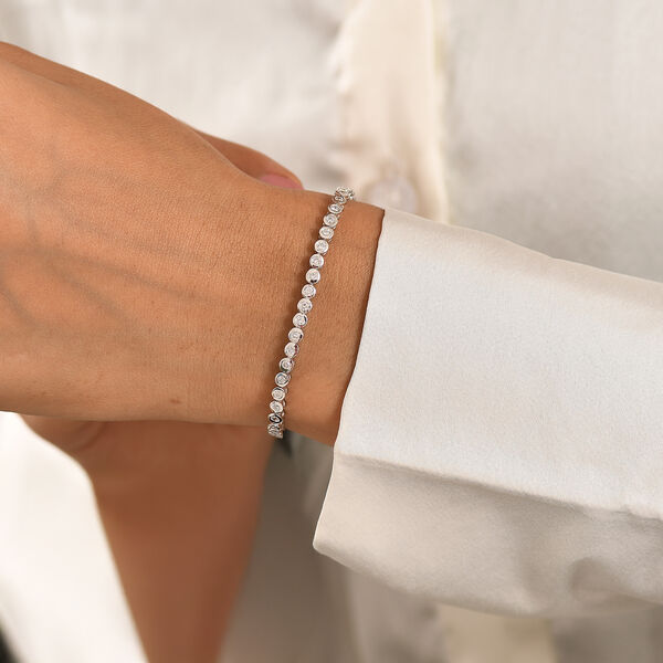 LUXURIANT DIAMOND - Lab Grown Diamant SI-GH SGL zertifiziert  Armband ca. 20 cm 925 Silber Rhodiniert (10-15 Werktage Lieferzeit) ca. 2.00 ct image number 2