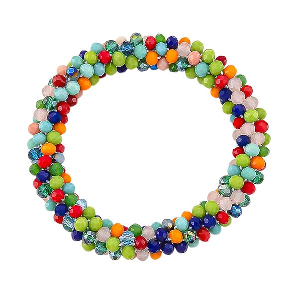 2er Set - Mehrfarbiger Kristall Halskette und Armband, flexibel image number 7