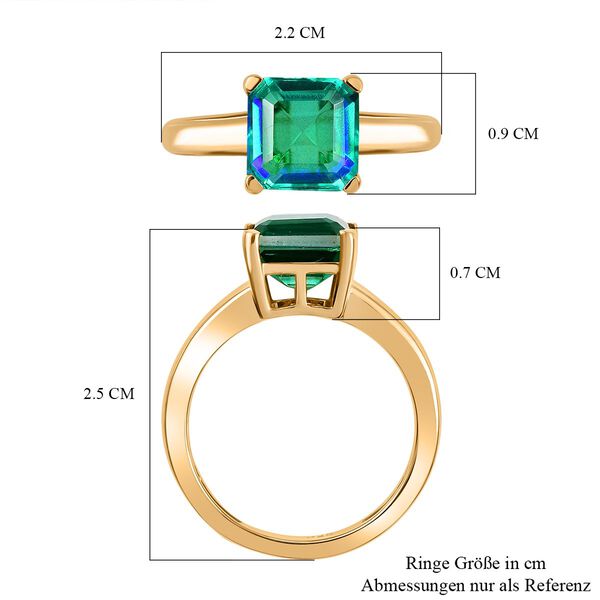 Pfau Triplett Quarz Ring, 925 Silber 750 Gelbgold Vermeil - 3,05 ct image number 7