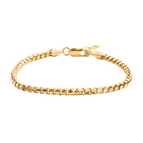 Venezianisches Kettenarmband 19cm in vergoldetem Silber