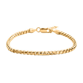 Venezianisches Kettenarmband 19cm in vergoldetem Silber