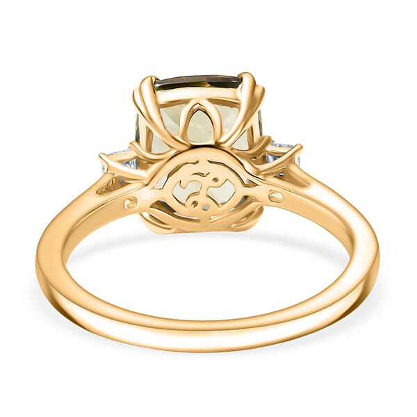 AAA Turkizit, Weißer Diamant Ring 585 Gold (Größe 17.00) ca. 3,77 ct image number 4