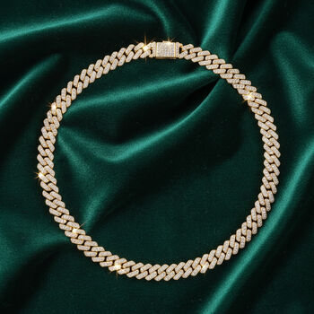 Wei&szlig;er Kristall Halskette ca. 50 cm Std Gelb