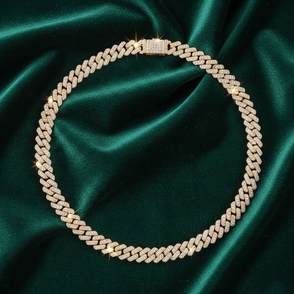 Wei&szlig;er Kristall Halskette ca. 50 cm Std Gelb image number 1