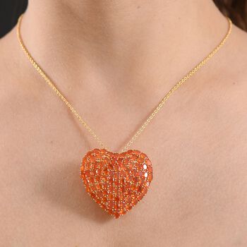 D'Joy Blaze Feueropal Anh&auml;nger mit 45cm Kette - 9,54 ct.