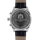 William Hunt - Echtleder-Armbanduhr im Hollywood-Glamour-Stil, 5ATM Wasserdicht, Japanisches Uhrwerk, blau image number 5