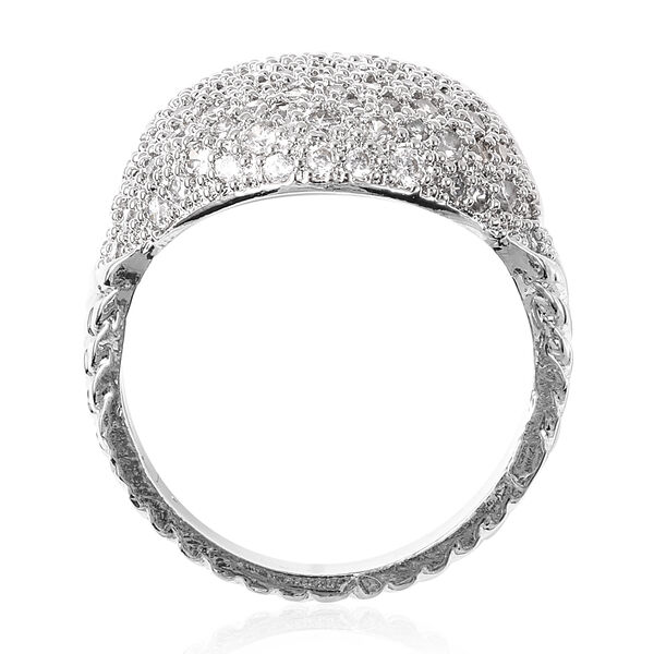 2er-Set k&uuml;nstlicher Diamant-Ring und Creolen in silberfarben ca. 0,40 ct image number 4