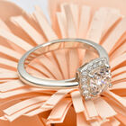 Moissanit-Ring, 925 Silber Platin  ca. 1,20 ct image number 1