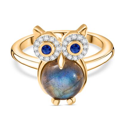 GP Trionfo Kollection, Kyanit Ring 925 Silber 750 Gelbgold Vermeil (Gr&ouml;&szlig;e 20.00) ca. 5.14 ct