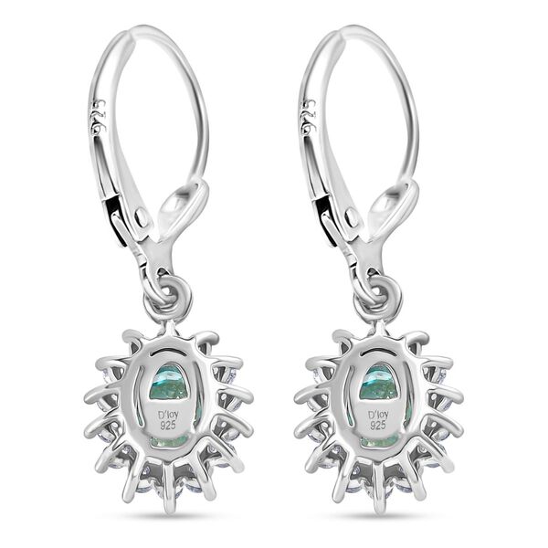 D'Joy blaue und wei&szlig;e Zirkon Ohrringe - 3,15 ct. image number 5