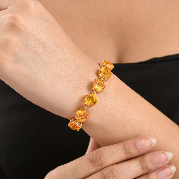 D'Joy Sphaleros Quarz Armband ca. 19 cm 925 Silber 750 Gelbgold Vermeil ca. 52.97 ct image number 3