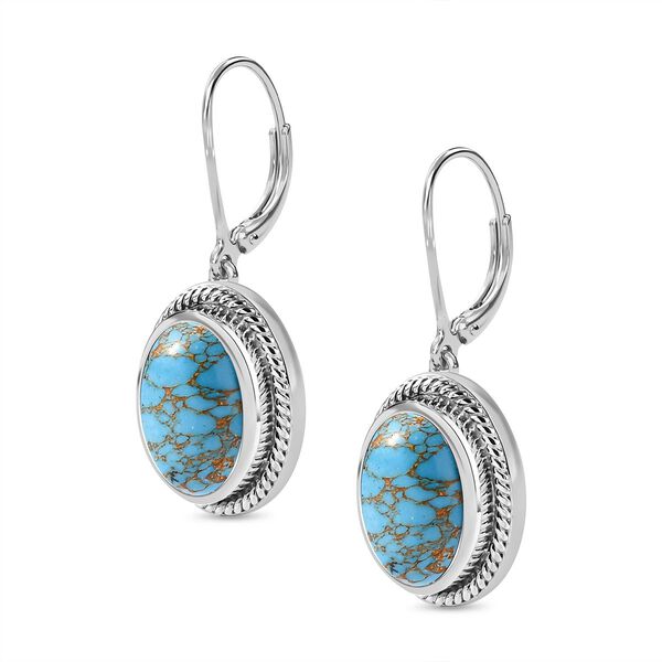 Blaue Türkis-Ohrringe image number 4