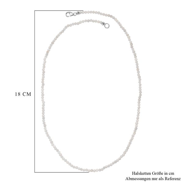 Weiße Mondstein 50cm Halskette - 28 ct. image number 6
