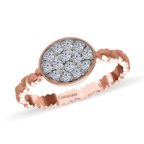 LUXURIANT DIAMOND - Lab Grown Diamant SI-GH Ring 925 Silber 750 Roségold Vermeil (Größe 18.00) (10-15 Werktage Lieferzeit) ca. 0.35 ct image number 2