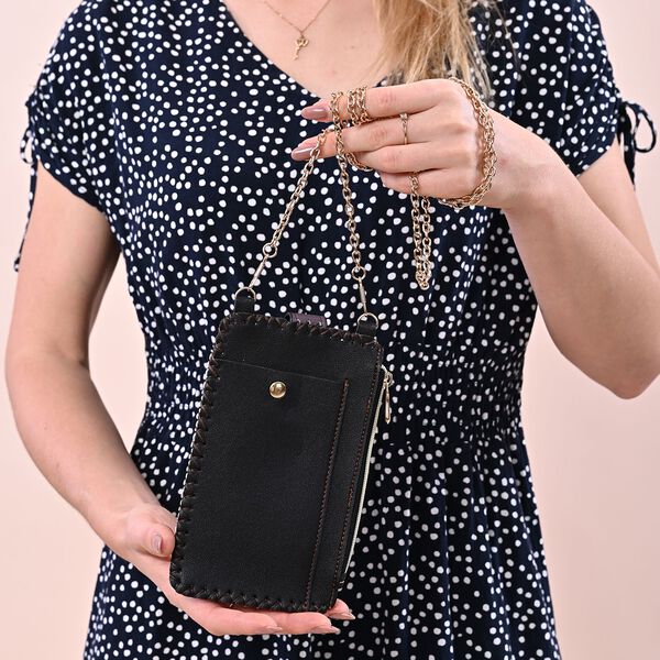 Boho Stil Crossbody Handytasche, Mandala-Muster, 18x10,5 cm, dunkelblau image number 3