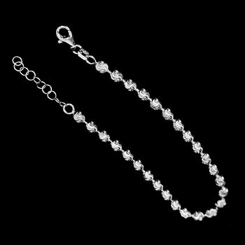 Italianisches Diamantschliff Kugel-Armband, 18cm