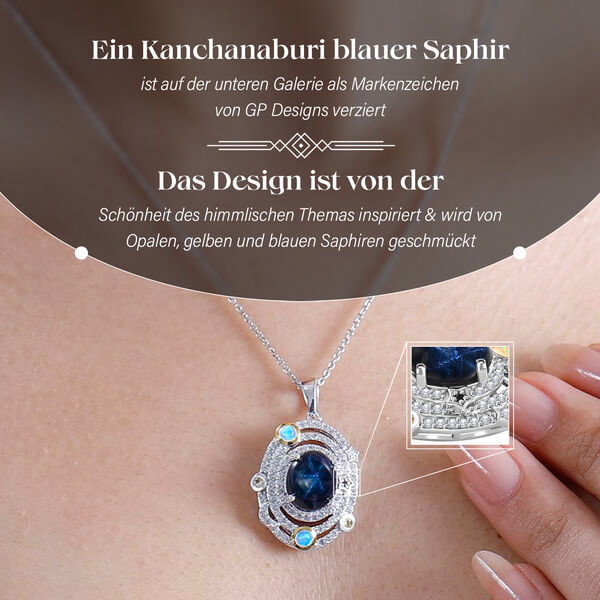 GP Celestial Dream Kollektion - AA Diffundierter Stern blauer Saphir, &auml;thiopischer Welo Opal, Zirkon gelber und blauer Saphir-Anh&auml;nger  - 7,09 ct. image number 2