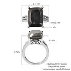 Elite Shungit und Zirkon Ring 925 Silber rhodiniert  ca. 7,28 ct image number 5
