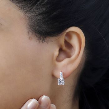 LUSTRO STELLA wei&szlig;e Zirkonia Ohrringe