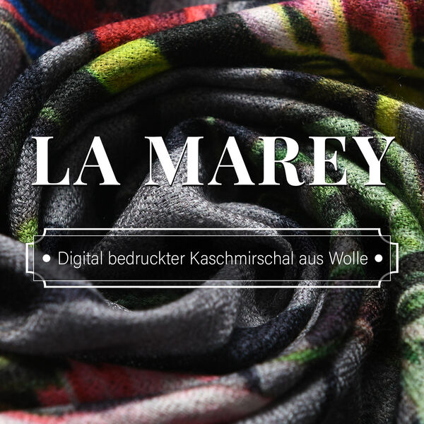 LA MAREY Schal aus 100% Premium-Kaschmir mit Digitaldruck, 70x200cm, Tropical image number 5