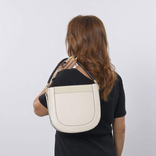 Hobo Tasche mit abnehmbarem Riemen, Gr&ouml;&szlig;e 26x8x14 cm, Beige image number 3