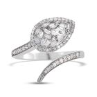 Diamant Ring 925 Silber Platin-Überzug image number 0