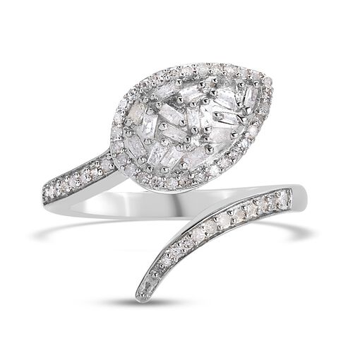 Diamant Ring 925 Silber Platin-Überzug image number 0