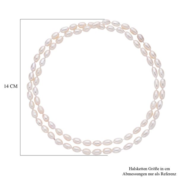K&ouml;nigin der Edelsteine- zweilagige S&uuml;&szlig;wasserperlen Halskette image number 5