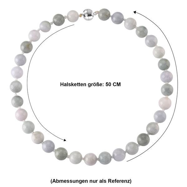 D'Joy Mehrfarbig Jade Halskette ca. 50 cm 925 Silber Rhodiniert ca. 640,00 ct. image number 5