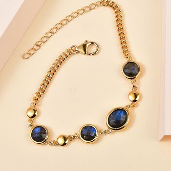 AAA Labradorit Armband, 18cm - 10,07 ct.