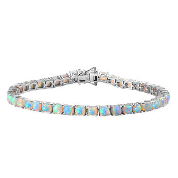 AA Nat&uuml;rlicher, &auml;thiopischer Welo Opal Armband ca. 19 cm 925 Silber rhodiniert ca. 7,98 ct.