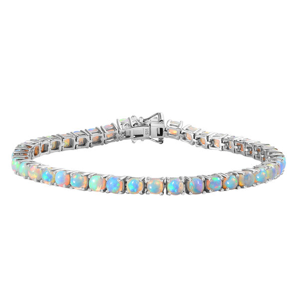 AA Nat&uuml;rlicher, &auml;thiopischer Welo Opal Armband ca. 19 cm 925 Silber rhodiniert ca. 7,98 ct. image number 0