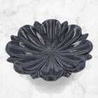 NAKKASHI - Handgeschnitzte Marmorschüssel im Lotos Design, Schwarz