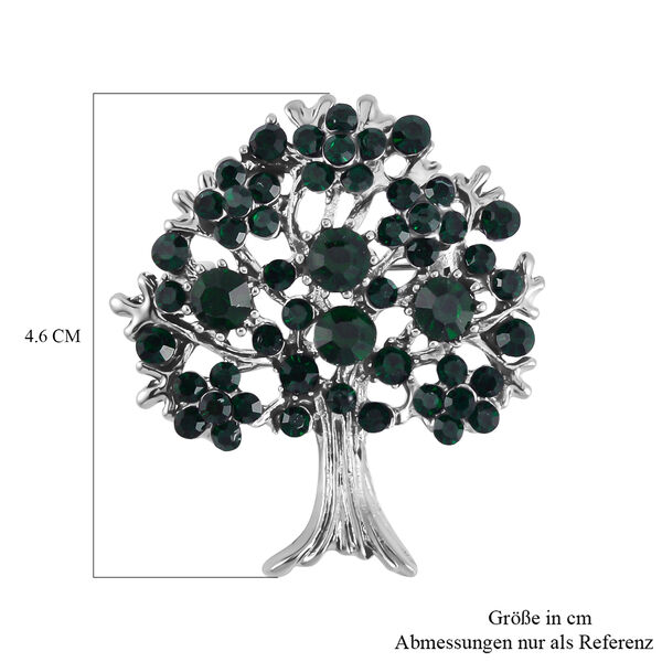 Neongr&uuml;ner Kristall Brosche  Std Schwarz image number 5