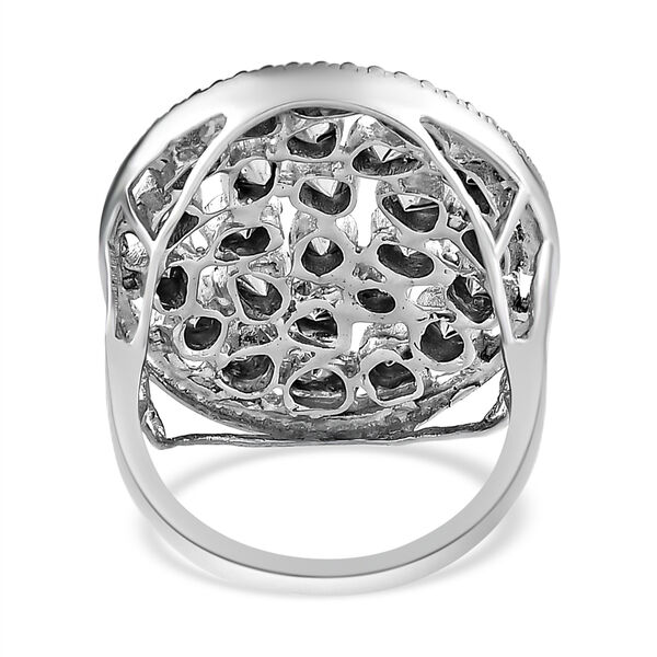 Handgearbeiteter Polki Diamant-Ring, 925 Silber platiniert  ca. 1,00 ct image number 6