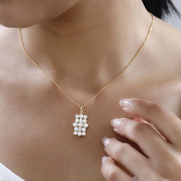 Moissanit Boot Anh&auml;nger in 925 Silber mit  Gelbgold Vermeil - 2.15 ct image number 9