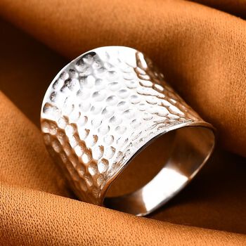 Royal Bali Kollektion- Geh&auml;mmerter Ring in 925 Silber