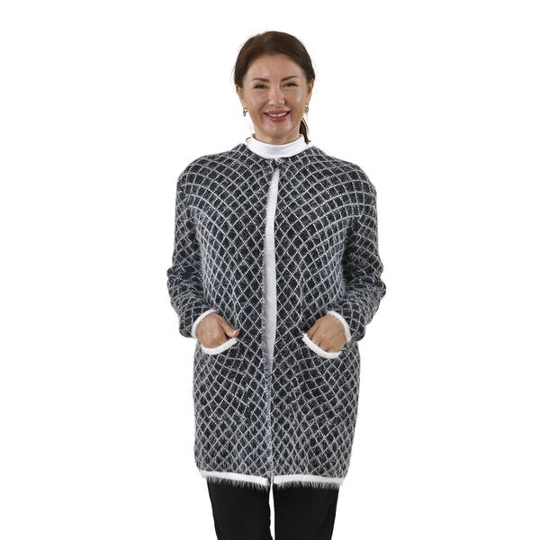 Kuschelig weicher und langer Cardigan mit Taschen, One Size, Karomuster image number 4