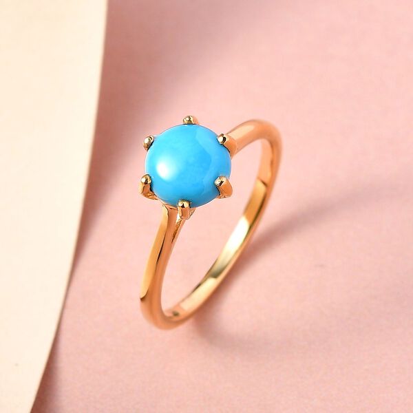 Amerikanischer, natürlicher Sleeping Beauty Türkis-Ring - 1,15 ct. image number 2